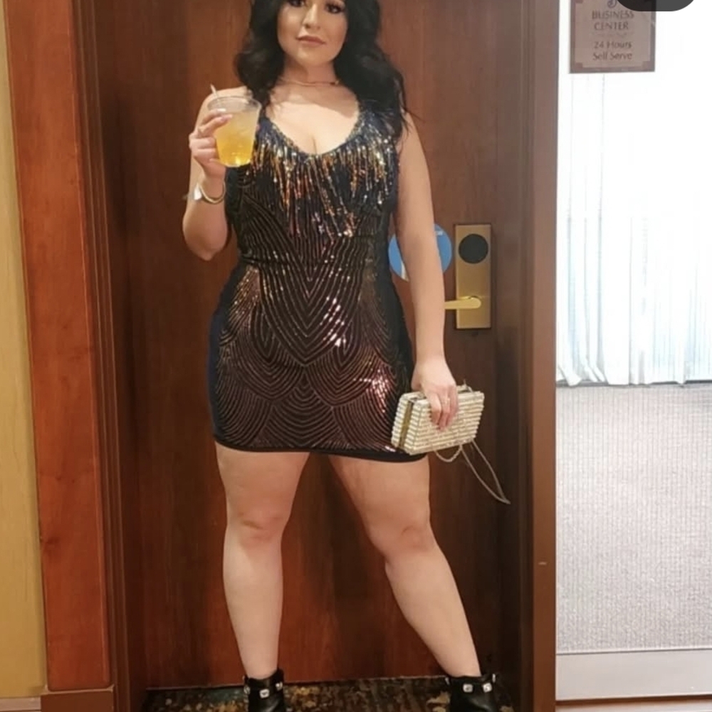 Sequin Black Dress